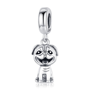 Little Dog 925 Sterling Silver Dangle Charm - jolics