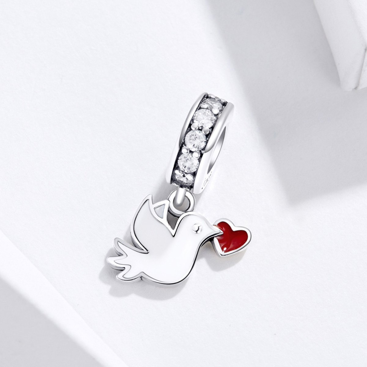 Love Messenger 925 Sterling Silver Dangle Charm - jolics