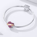 Love Mom 925 Sterling Silver Bead Charm - jolics