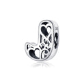 Magic Letters Collection Initial Letter A-Z 925 Sterling Silver Charms for Bracelet - jolics