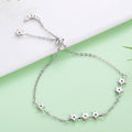 Moon And Star 925 Sterling Silver Simple Bracelet - jolics