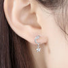 Moon and Star Asymmetry Stacking Earrings - jolics
