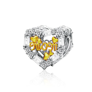 Mother Love Hollow Out 925 Sterling Silver Bead Charm - jolics