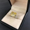 Multi-Color Solitaire Cushion Cut 925 Sterling Silver Ring - jolics
