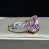 Multi-Color Solitaire Cushion Cut 925 Sterling Silver Ring - jolics