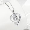 Mum's Gift - Fancy Heart Pendant Necklace With Center Stone - jolics