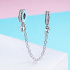 My Love- 925 Sterling Silver Bracelet Safety Chain Charm - jolics