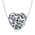 Openwork Life Tree Heart 925 Sterling Silver Charm - jolics