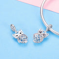 Owl 925 Sterling Silver Dangle Charm - jolics