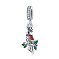 Parrot 925 Sterling Silver Dangle Charm - jolics