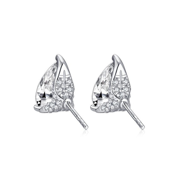 Pear Cut 925 Sterling Silver Stud Earrings - jolics