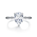 Pear Solitaire Created Ring - jolics