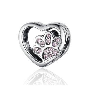 Pink Claw 925 Sterling Silver Bead Charm - jolics
