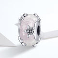 Pink Sakura 925 Sterling Silver Glass Bead Charm - jolics