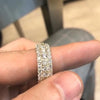 Princess Cut 925 Sterling Silver Diamond Band Ring - jolics