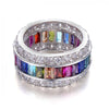 Princess Cut Colorful Stone Ring - jolics