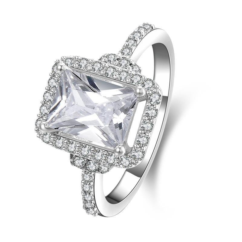 Princess Cut Halo Ring - jolics