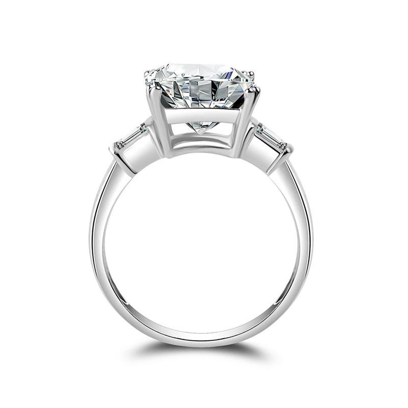 Princess Cut Solitaire Three Stone Ring - jolics