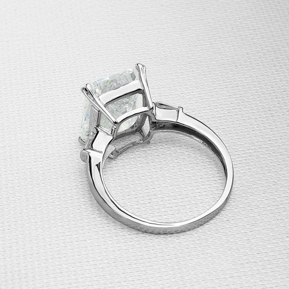 Princess Cut Solitaire Three Stone Ring - jolics