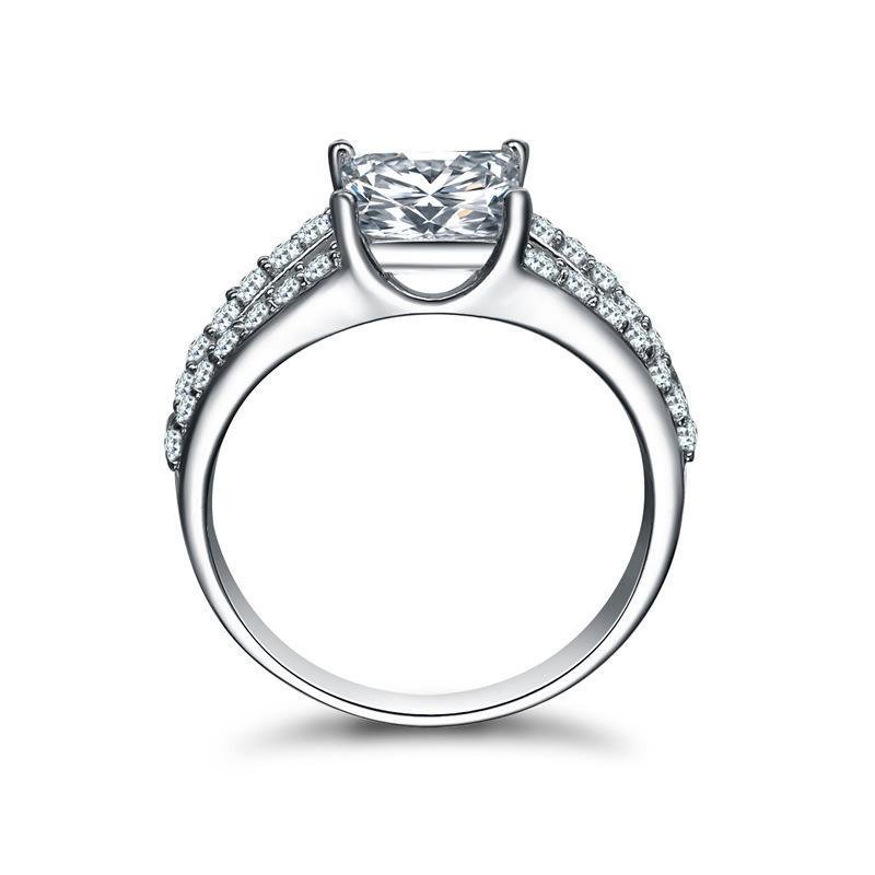 Princess Cut Split Ring - jolics