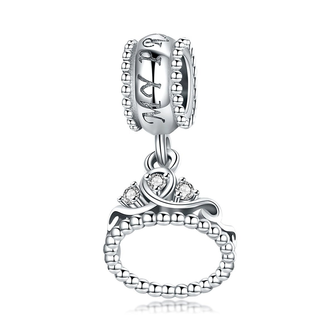 Princess Laurel 925 Sterling Silver Dangle Charm - jolics