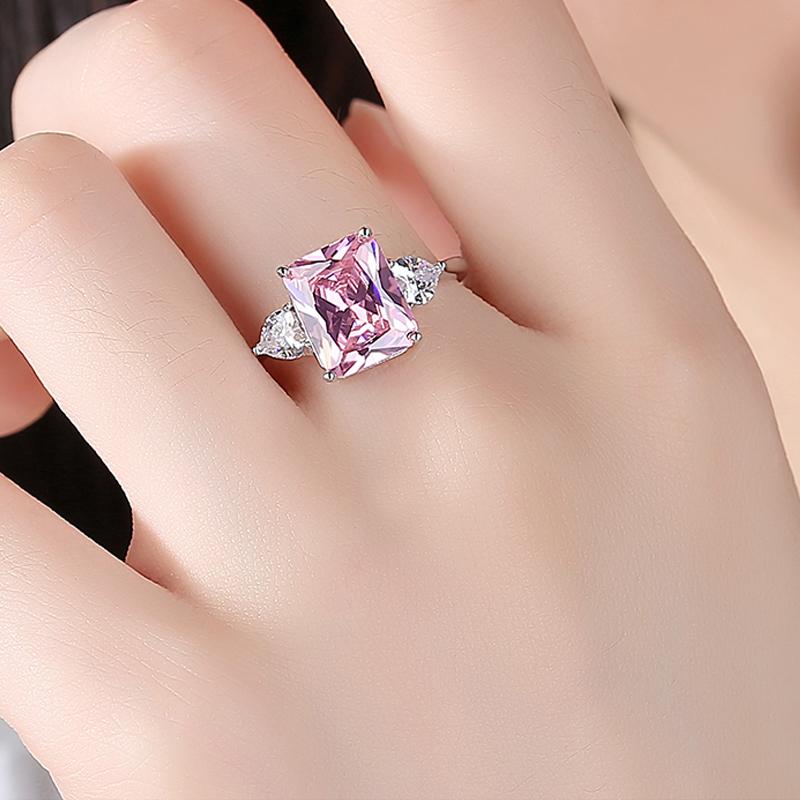 Princess&Pear Cut Three Stone Ring - jolics