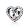 Promise-Heart Shape 925 Sterling Silver Bead Charm - jolics