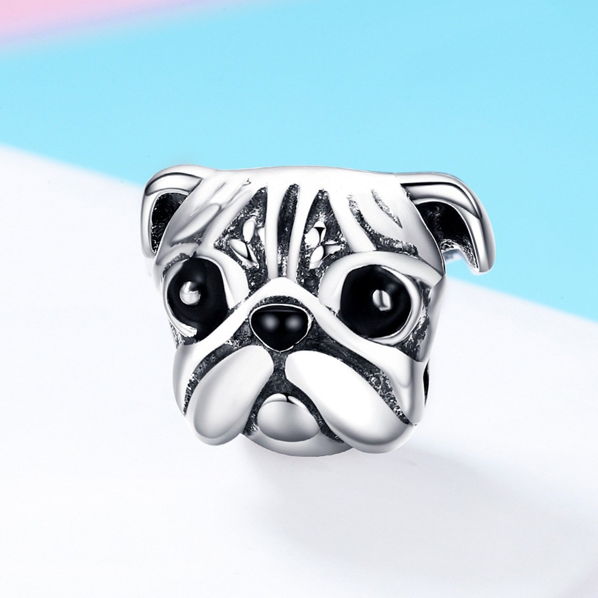 Pug Dog 925 Sterling Silver Bead Charm - jolics