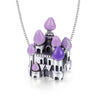 Purple Castle 925 Sterling Silver Bead Charm - jolics