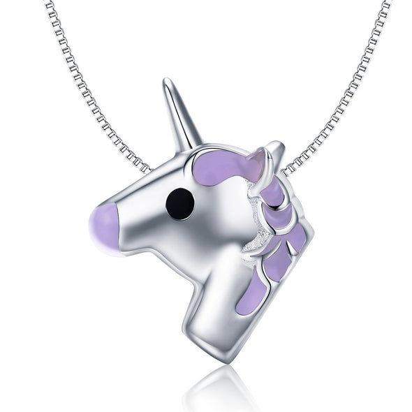 Purple Unicorn 925 Sterling Silver Charm - jolics