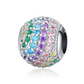 Rainbow Ball 925 Sterling Silver Bead Charm - jolics