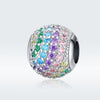 Rainbow Ball 925 Sterling Silver Bead Charm - jolics