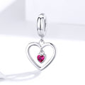 Reddish heartbeats 925 Sterling Silver Dangle Charm - jolics