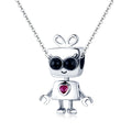 Robot 925 Sterling Silver Dangle Charm - jolics