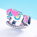 Rocking Horse 925 Sterling Silver Bead Charm - jolics