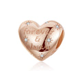 Rose Gold Forever & Always 925 Sterling Silver Bead Charm - jolics