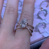 Rose Gold Handmade 2.5 CT Oval Cut Split Shank Engagement Rings - jolics