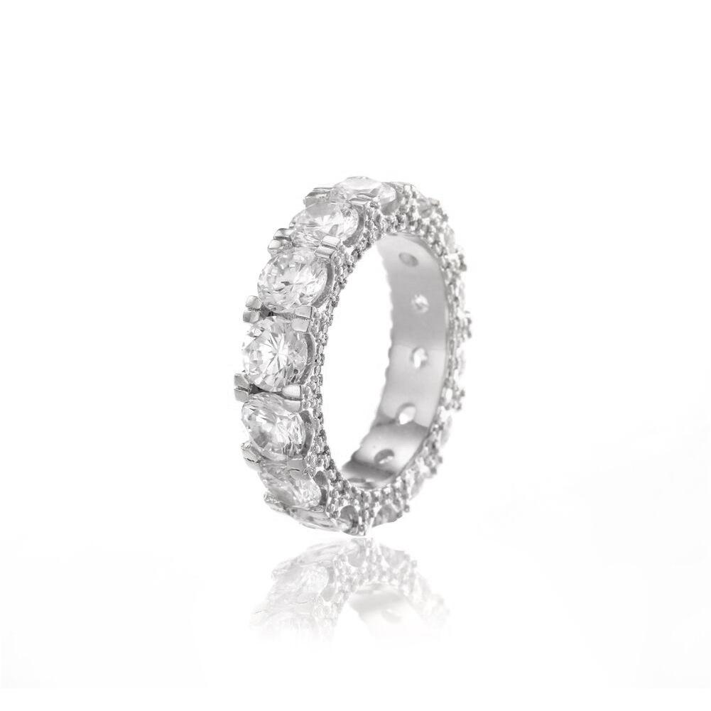 Round Cut Eternity Men's Band Ring - jolics