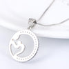 Round Shape Pendant Necklace with Mother and Child - jolics