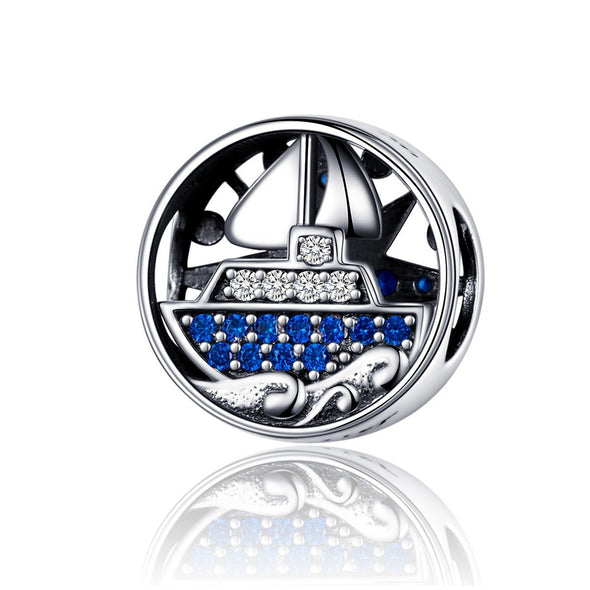 Sailing 925 Sterling Silver Bead Charm - jolics