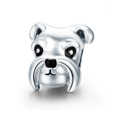 Schnauzer Dog 925 Sterling Silver Bead Charm - jolics