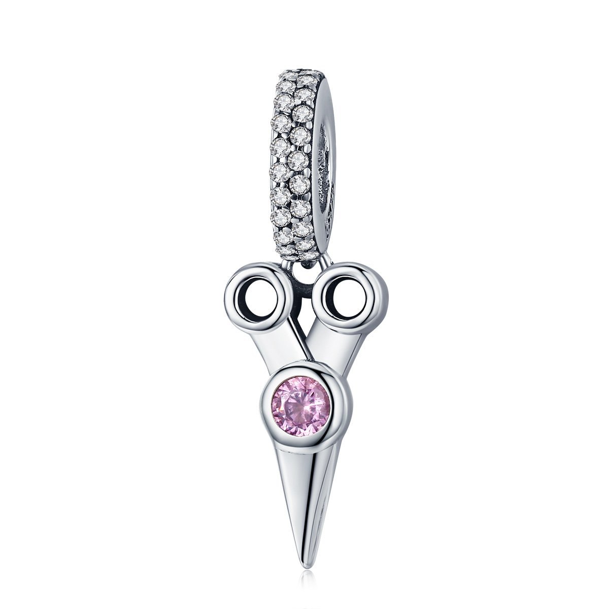 Scissors 925 Sterling Silver Dangle Charm - jolics