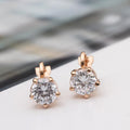 Simple 5 Prongs Solitaire Clip Earrings - jolics