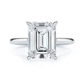 Simple Emerald Cut 925 Sterling Silver Ring - jolics