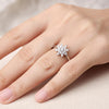 Simple Fashion Flower Shape Engagement Ring - jolics