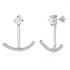 Simple Opal Anchor Dangling Earring - jolics