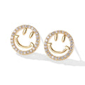 Smiley Face Rose Gold Earrings - jolics