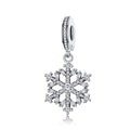 Snowflake Collection 925 Sterling Silver Bead & Dangle Charm - jolics