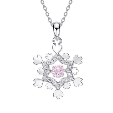 Snowflake Design Pendant Necklace - jolics