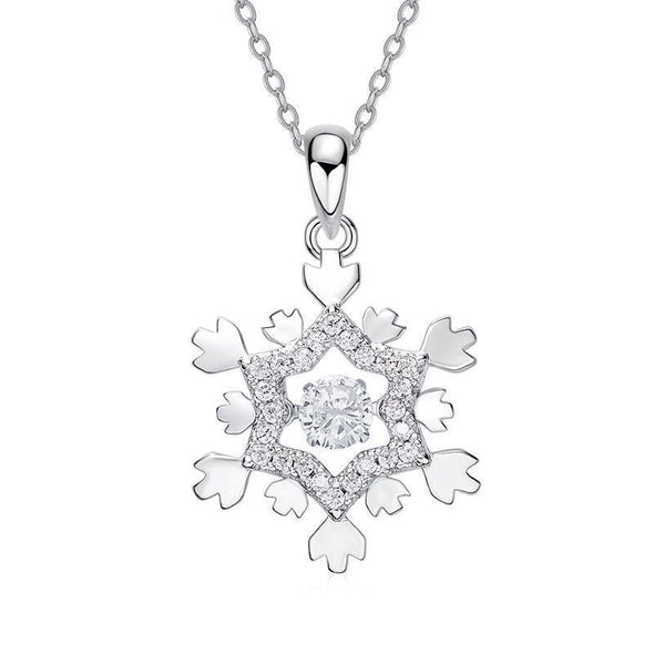 Snowflake Design Pendant Necklace - jolics